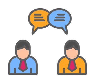 Kullanıcılar iletişim konsepti vektör illüstrasyonunu sohbet