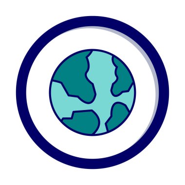 Dünya web simgesi vektör illüstrasyonu