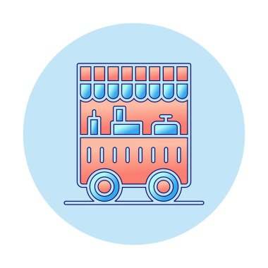 vector illustration of Food Cart icon 