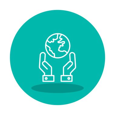 earth icon, vector illustration simple design