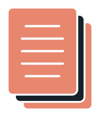 belge simgesi, vektör illüstrasyonu basit tasarım