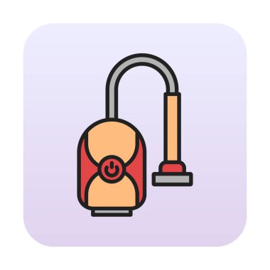 Elektrik süpürgesi ağ simgesi basit illüstrasyon