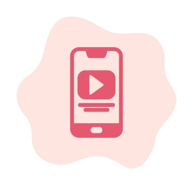 Video simge vektör çizim oynamak