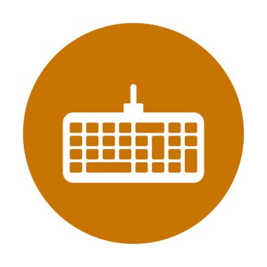 Kablolu klavye simgesinin basit web çizimi