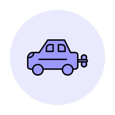 Araç Oyuncağı simgesi arka planda izole edildi