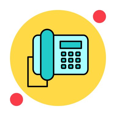 masa telefonu simgesi, vektör illüstrasyonu basit tasarım