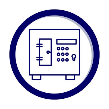 Güvenli kutu simgesinin vektör çizimi