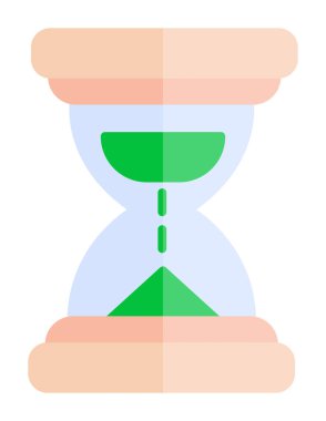 Kum saati simgesi, kum saati, vektör çizimi