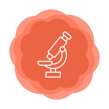 Mikroskop. Web simgesi basit illüstrasyon               