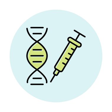 Gen yapısı simgesi. Mobil konsept ve web uygulamaları için bilim simgesi.