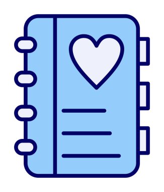 not defteri simgesi soyut arkaplan vektöründe izole edildi