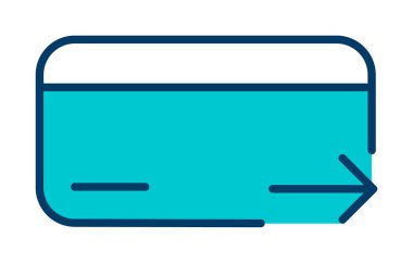 Kredi kartı ikonu vektör illüstrasyonu