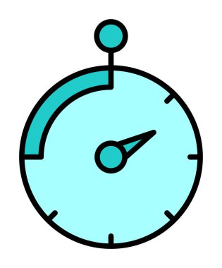 Saat, zamanlayıcı simgesi vektör çizimi 