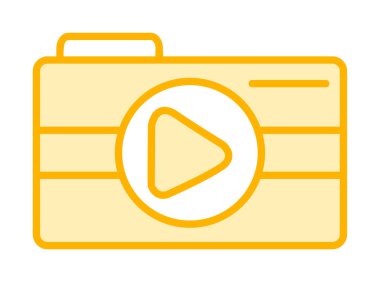 Video kamera. Web simgesi basit illüstrasyon 
