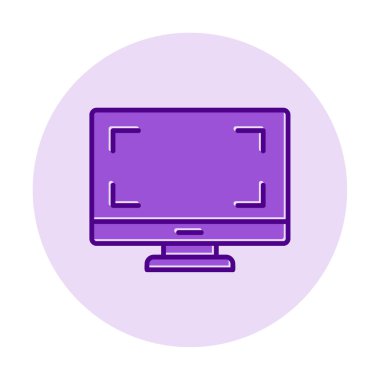 bilgisayar izleme simgesi, vektör illüstrasyonu basit tasarım