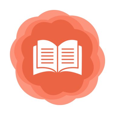 Basit Açık Kitap simgesi, vektör illüstrasyonu