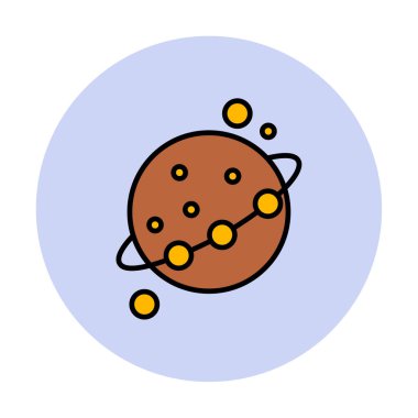 Gezegenler simgesi, vektör illüstrasyonu