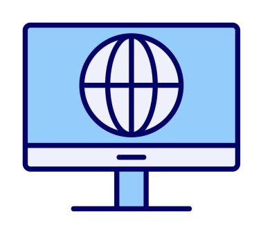 İnternet simgesi vektör illüstrasyonu