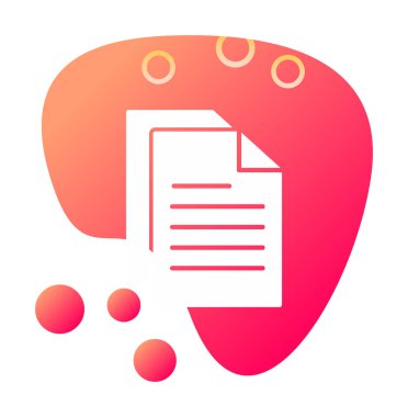 belge ikon vektör illüstrasyonu