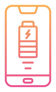 Basit Kablosuz Şarj simgesi, vektör illüstrasyonu