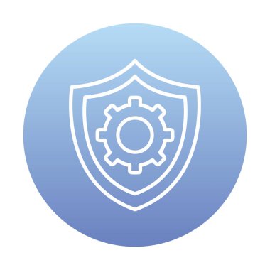 Güvenlik kalkanı simgesi koruma konsepti, vektör illüstrasyonu