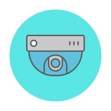 CCTV kamerası. Web simgesi basit illüstrasyon