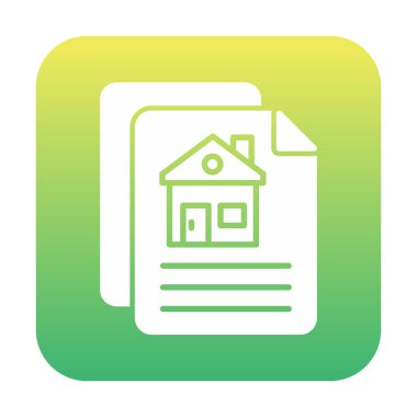 Kağıtların ve ev simgesinin vektör çizimi. İnşaat Sözleşmesi                         