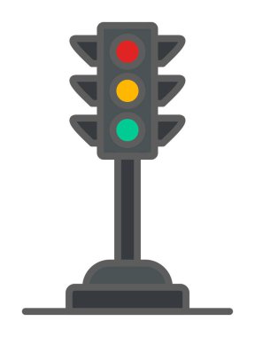 Trafik ışığı web simgesi illüstrasyonu