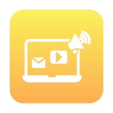 Beyaz arkaplanda Sosyal Medya Pazarlama vektör çizimi