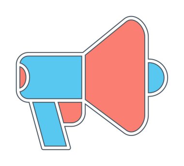 megafon simgesi, vektör illüstrasyonu