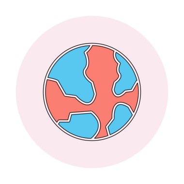 Dünya web simgesi vektör illüstrasyonu