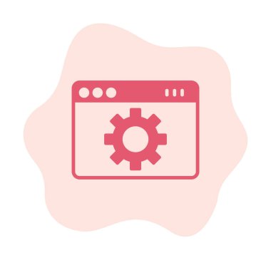 Web Sayfa Ayarları. simge basit illüstrasyon