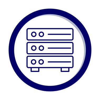 Sunucu simgesi tasarımı, vektör illüstrasyonu                