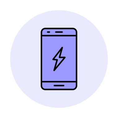 Mobil simge vektör illüstrasyonunu şarj et