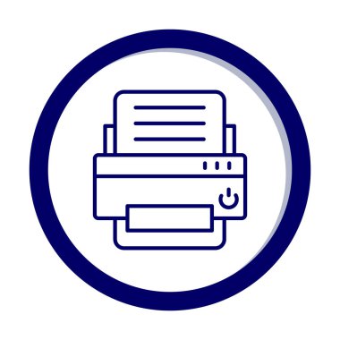 yazıcı simgesi web basit illüstrasyon