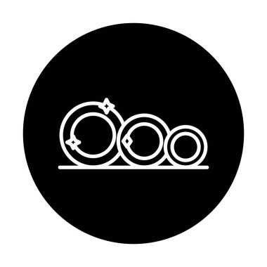 Temiz tabak simgesinin vektör illüstrasyonu