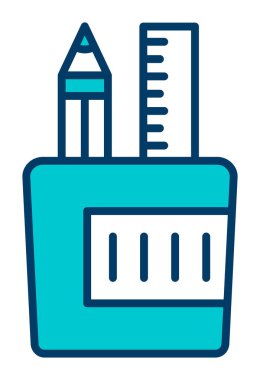 Kırtasiye web simgesi beyaz arkaplanda izole edildi