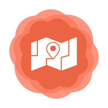 GPS konum vektörü simgesine sahip harita