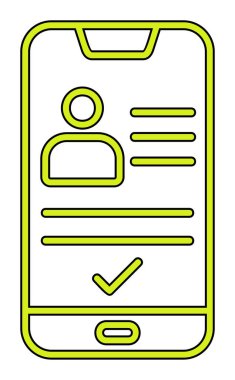 Kimlik vektör illüstrasyonlu akıllı telefon