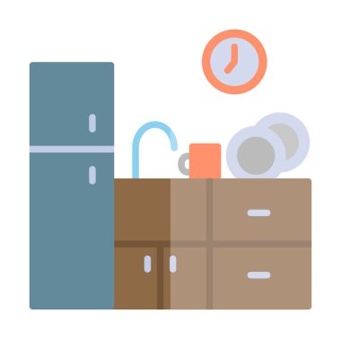 Mutfak simgesi vektör illüstrasyonu