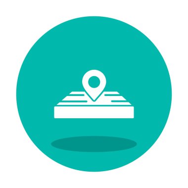 konum pin simgesi, vektör illüstrasyonu basit tasarım