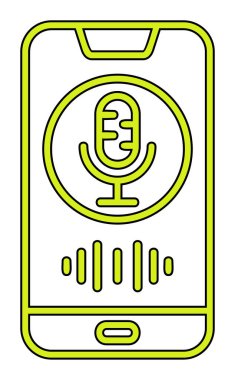 Beyaz arkaplan üzerinde ses vektör yardımcı illüstrasyonu