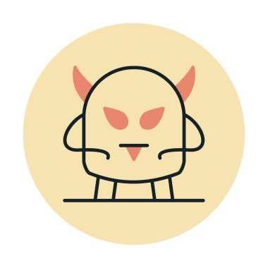 Canavar düz simge vektörü