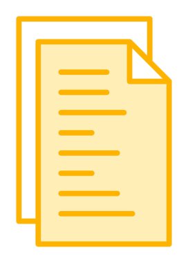 belge simgesi, vektör illüstrasyonu basit tasarım