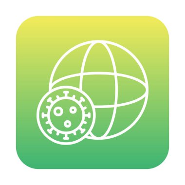 Basit salgın ikonu, vektör illüstrasyonu