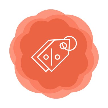 Etiket. Web simgesi basit illüstrasyon                