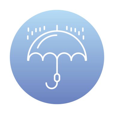 şemsiye simgesi vektör illüstrasyonu 