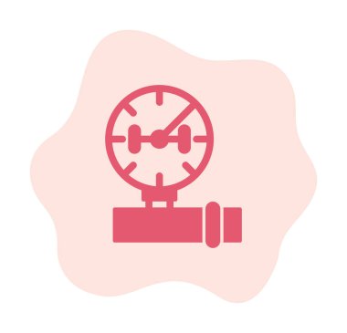 düz ölçü manometre simgesi düz vektör. 