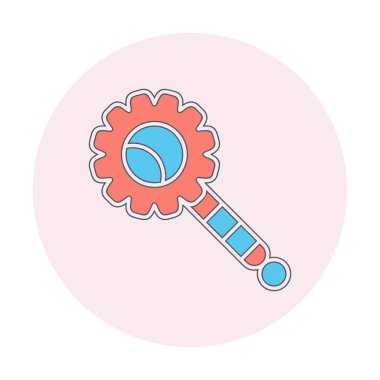 Çıngırak modern simgesinin vektör çizimi