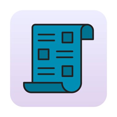 belge simgesi, vektör illüstrasyonu basit tasarım